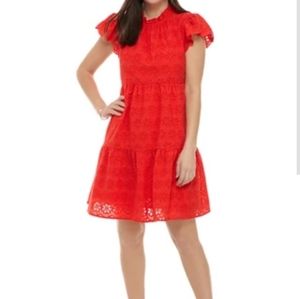 Crown and Ivy Red Tiered Dress